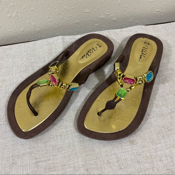 Vee Vee Shoes - Flip flops Embellished 9/10 sandals Bling Bling Boho